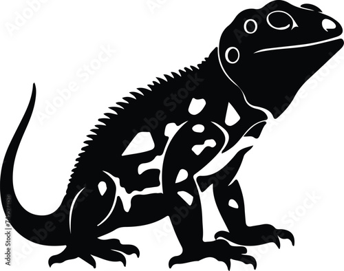 collared lizard silhouette