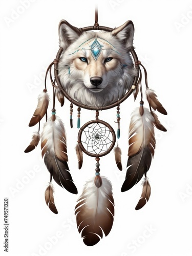 Wilderness Harmony: Capturing the Spirit of the Wolf Dreamcatcher
