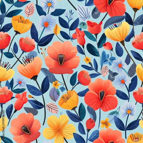 Flat Floral Pattern