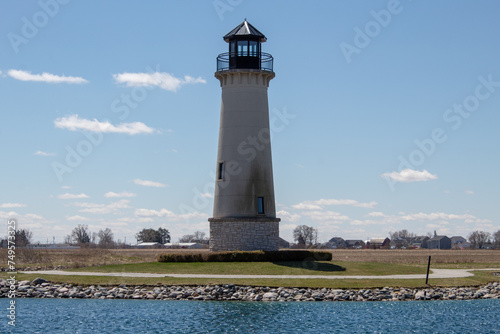 Lighthouse tower in Perrysburg, Ohio. Harbor Town Place.