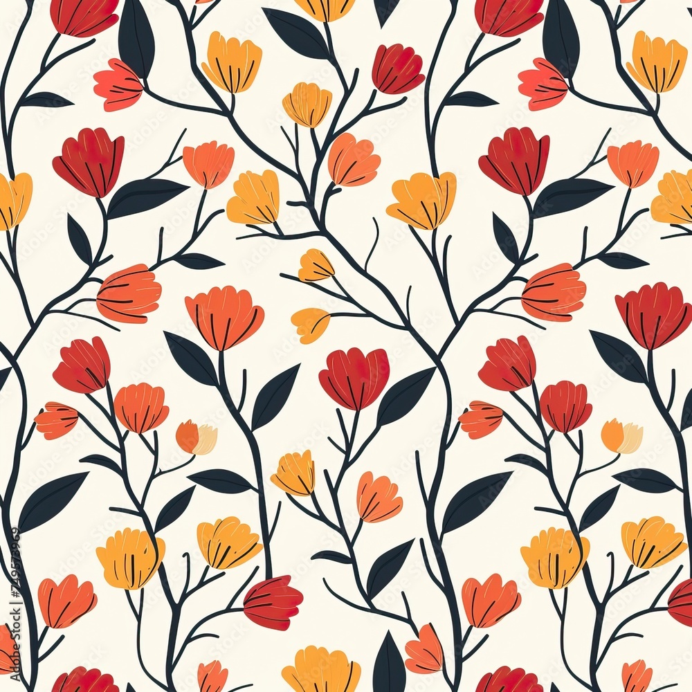 Minimalist abstract floral print. Modern trendy seamless pattern Minimalist abstract floral print. Modern trendy seamless pattern