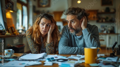 Man and Woman Sitting at Table