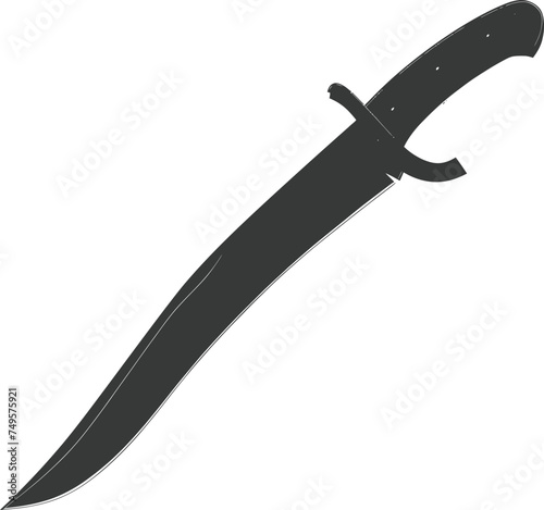 Silhouette Machete weapon black color only