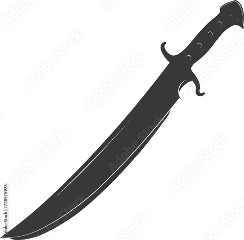 Silhouette Machete weapon black color only