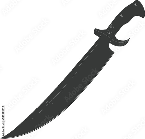 Silhouette Machete weapon black color only