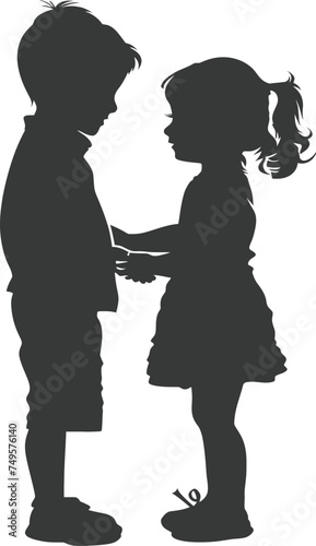 Silhouette illustration for celebrating world sibling day