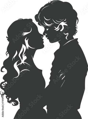 Silhouette illustration for celebrating world sibling day