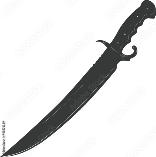 Silhouette Machete weapon black color only