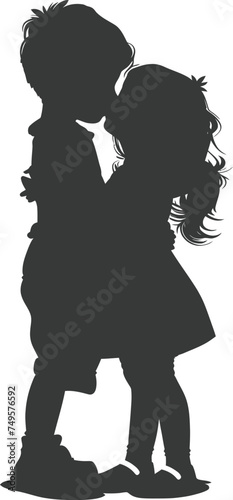 Silhouette illustration for celebrating world sibling day