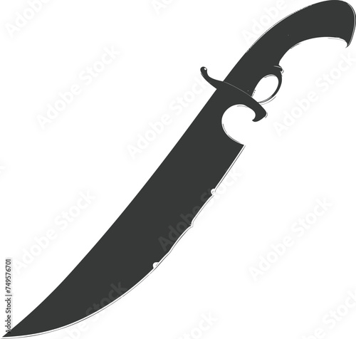 Silhouette Machete weapon black color only