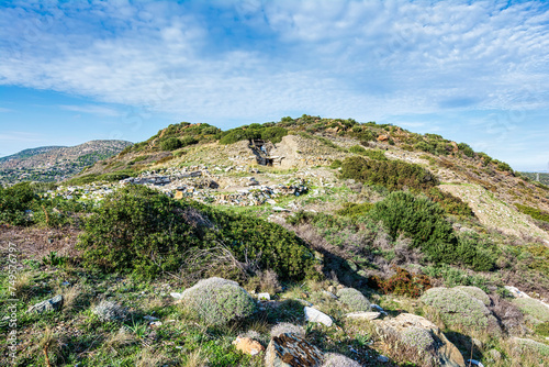 Mycenaean Elliptical Tholos Tomb at Thorikos, Attica, Greece photo
