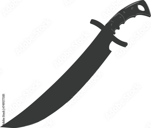 Silhouette Machete weapon black color only
