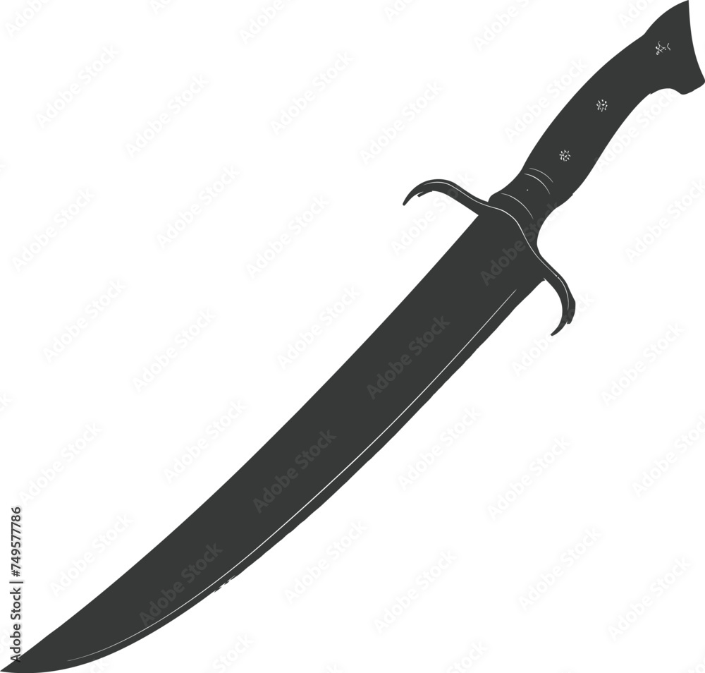 Silhouette Machete weapon black color only Silhouette Machete weapon black color only