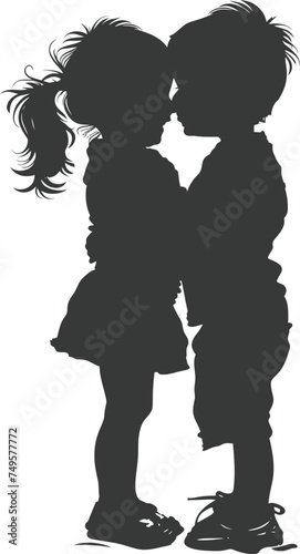 Silhouette illustration for celebrating world sibling day