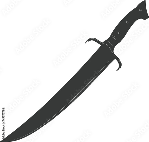 Silhouette Machete weapon black color only