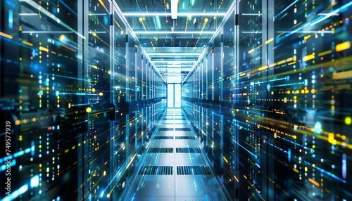 Data Center Virtualization Technologies, data center virtualization technologies with an image showcasing virtual servers, AI