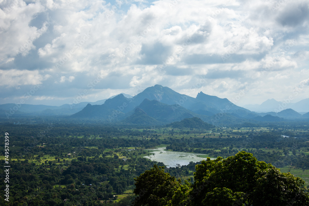 Mountain ranges around Sigiriya Rock Castle, Sri Lanka.