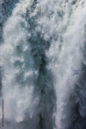 Abstract image of water rushing over Victoria Falls