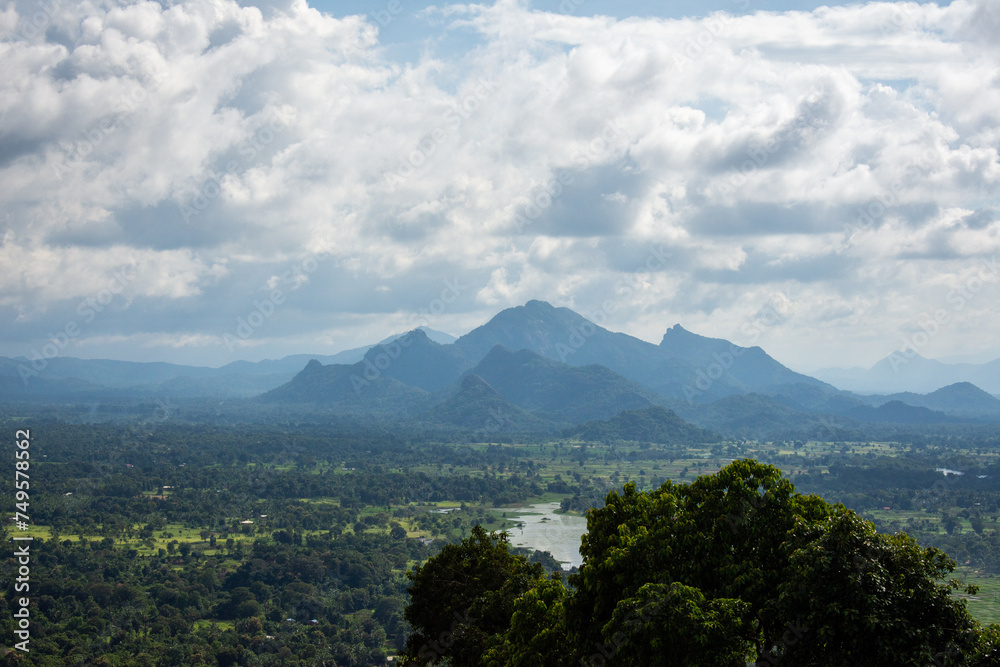 Mountain ranges around Sigiriya Rock Castle, Sri Lanka.