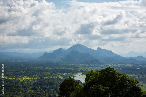 Mountain ranges around Sigiriya Rock Castle  Sri Lanka.