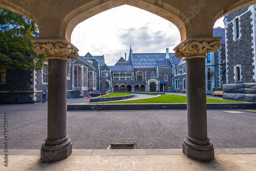 Foto building of arts centre te matatiki toi ora in christchurch, new zealand