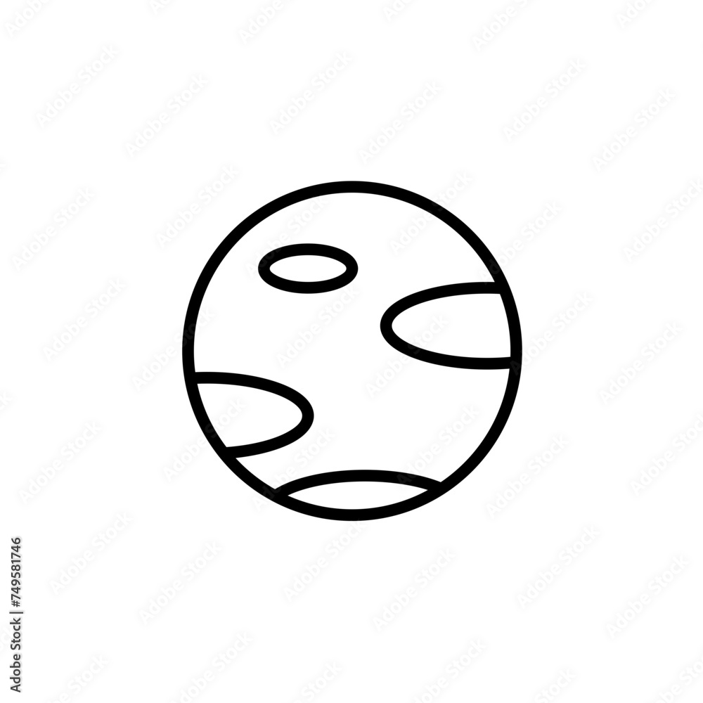Obraz premium Outline Simple Planet Icon