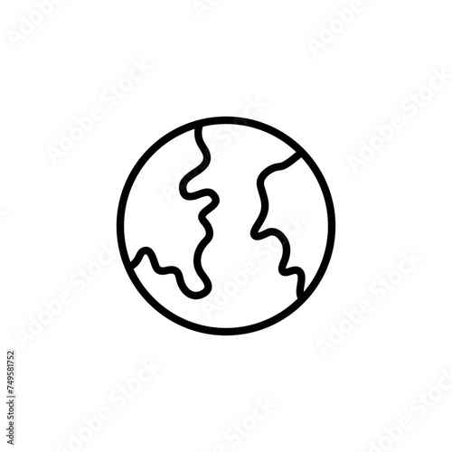 Outline Simple Planet Icon