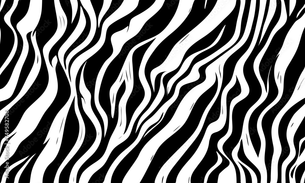 Abstract vector pattern of wavy stripes or rippled 3D embossed black and white lines. Twisted curved stripe, modern trendy curves, geometric background of zebra texture or tree bark texture. Abstract vector pattern of wavy stripes or rippled 3D embossed black and white lines. Twisted curved stripe, modern trendy curves, geometric background of zebra texture or tree bark texture.