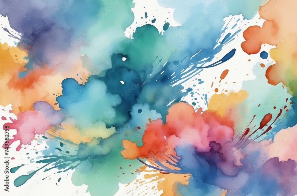 abstract colors watercolor background