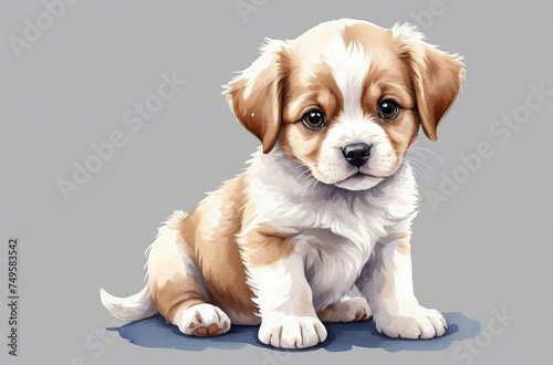 portrait of a dog watercolor art