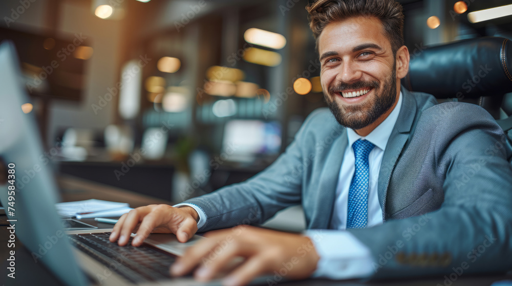 Happy office guy