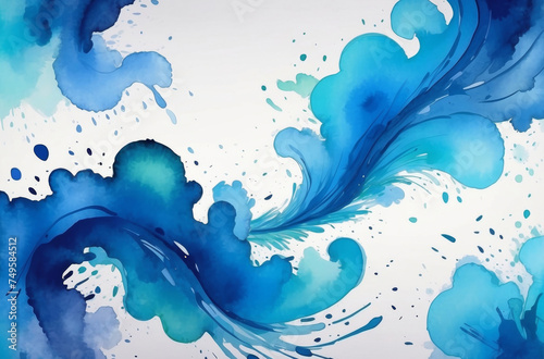 abstract blue watercolor background