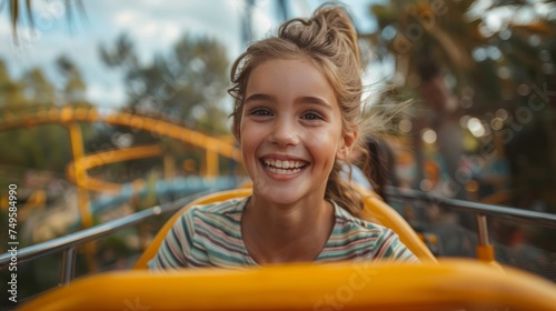 Man and Two Children Smiling for Camera