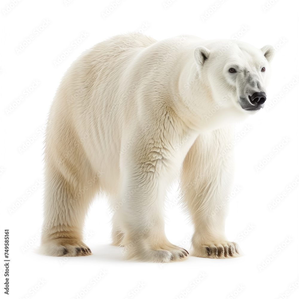 white polar bear isolated on white background white polar bear isolated on white background