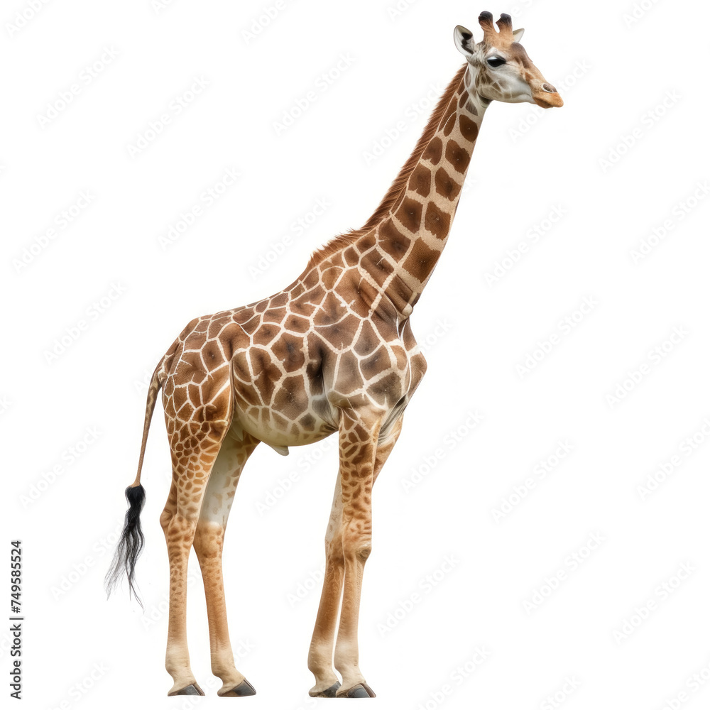 Fototapeta premium giraffe isolated on white