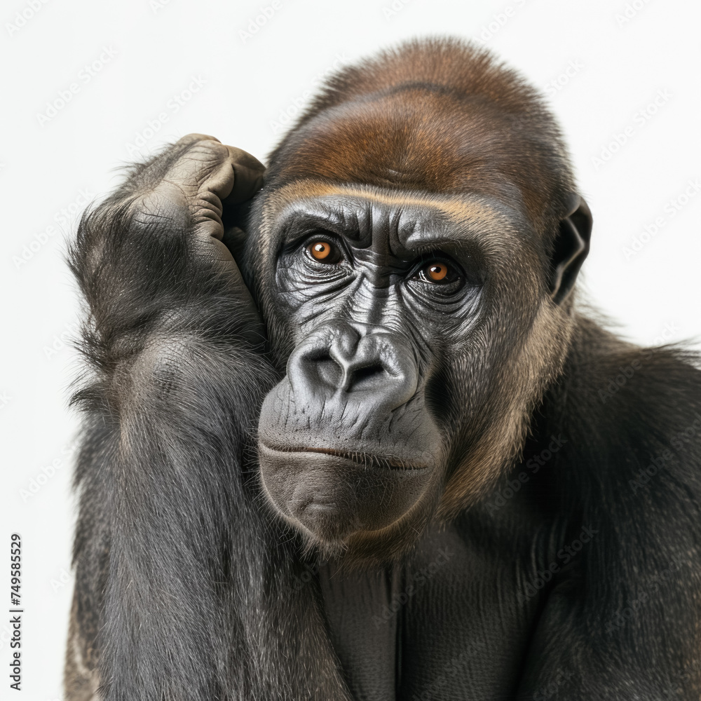 Obraz premium gorilla isolated on white background