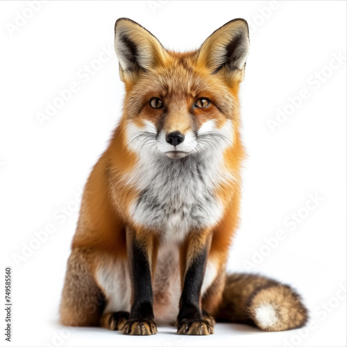 fox vulpes isolated on white background © kristina