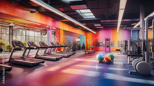 A gym for mixed-gender workouts, promoting inclusivity and gender-neutral facilities. photo