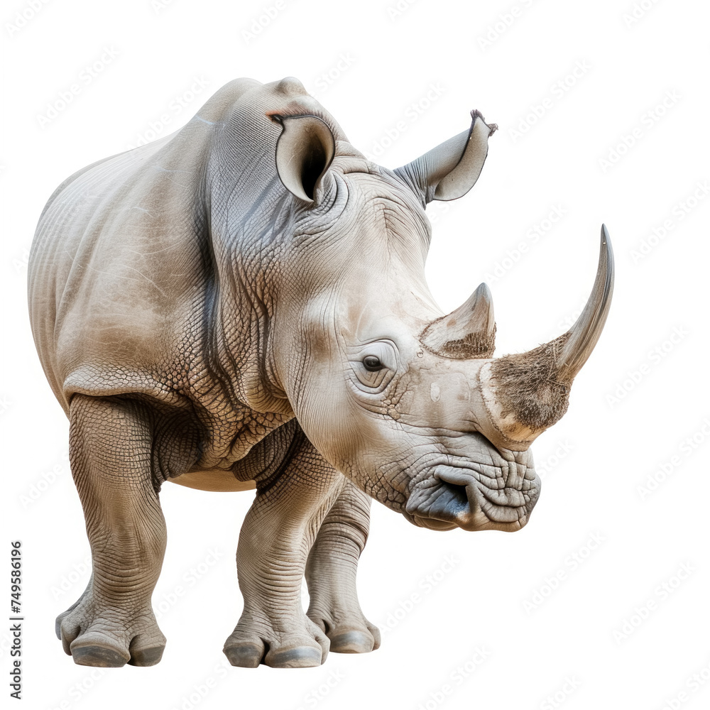 Fototapeta premium rhino isolated on white