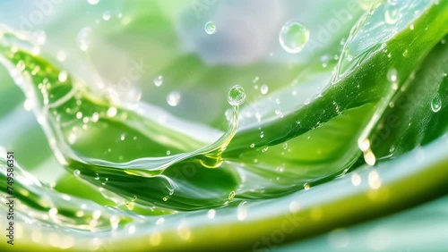flow of aloe juice