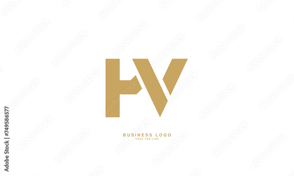 HV, VH, H, V, Abstract Letters Logo Monogram HV, VH, H, V, Abstract Letters Logo Monogram