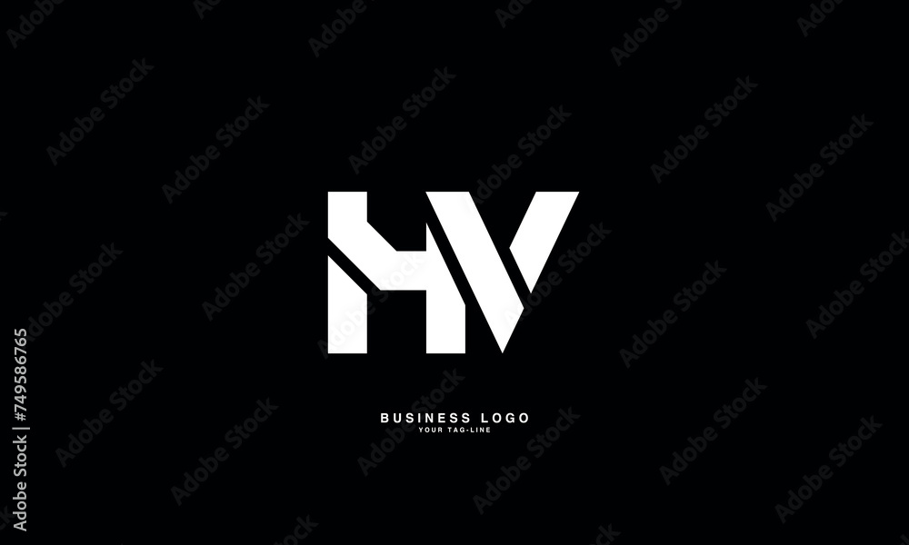 HV, VH, H, V, Abstract Letters Logo Monogram HV, VH, H, V, Abstract Letters Logo Monogram
