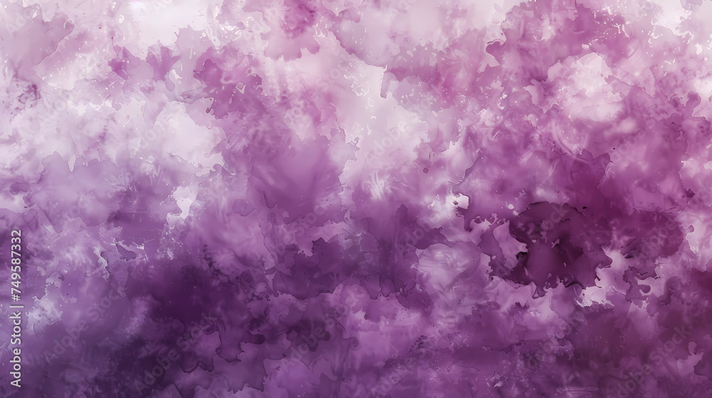 Abstract purple watercolor background with clouds, and dreamy pastel tones for cover, wallpaper, banner, or poster