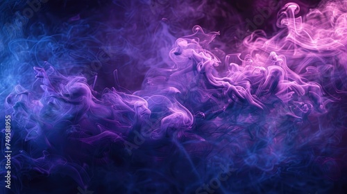 Abstract smoke waves in a mesmerizing dance of color and motion