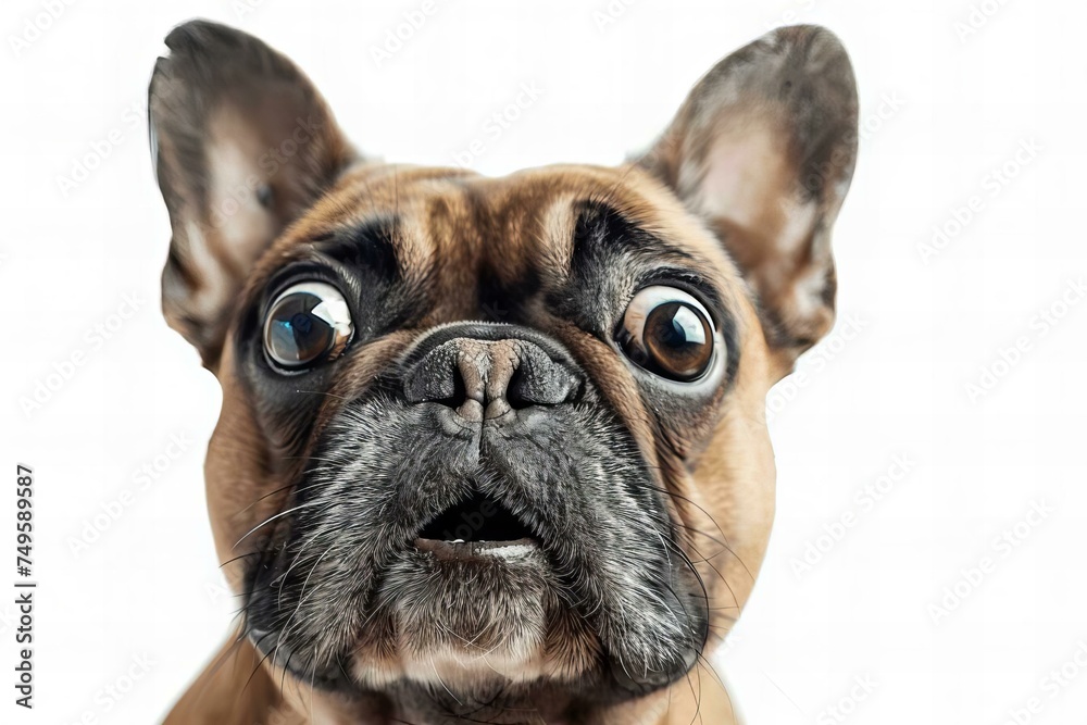Dog with Shocked Facial Expression