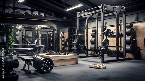 A gym for powerlifting enthusiasts, emphasizing heavy-duty racks and platforms.