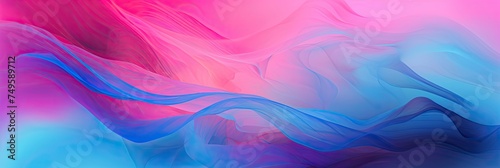 Abstract Blended Gradient Banner Background in Dark Pink and Blueish Hues