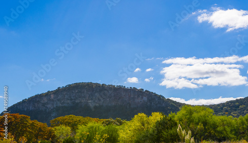 View of Old Baldy from a distance at Garner State Park.