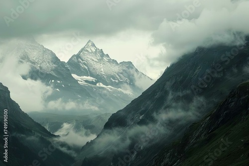 Mountains on a Misty Day