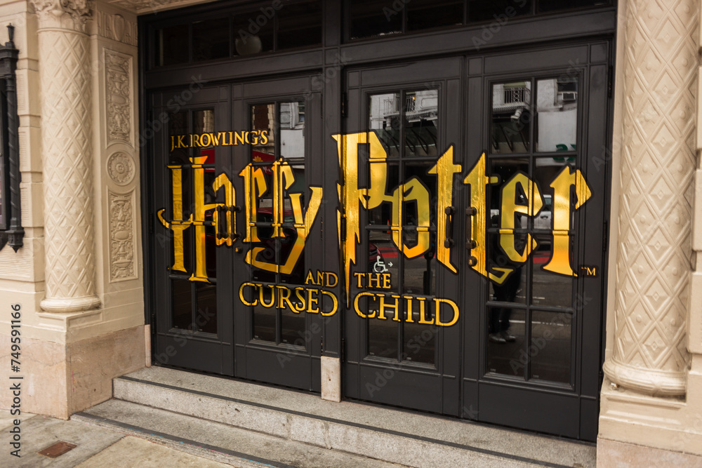 Fototapeta premium San Francisco, California, USA, June 29, 2022: Harry Potter And The Cursed Child at the Curran Theatre.